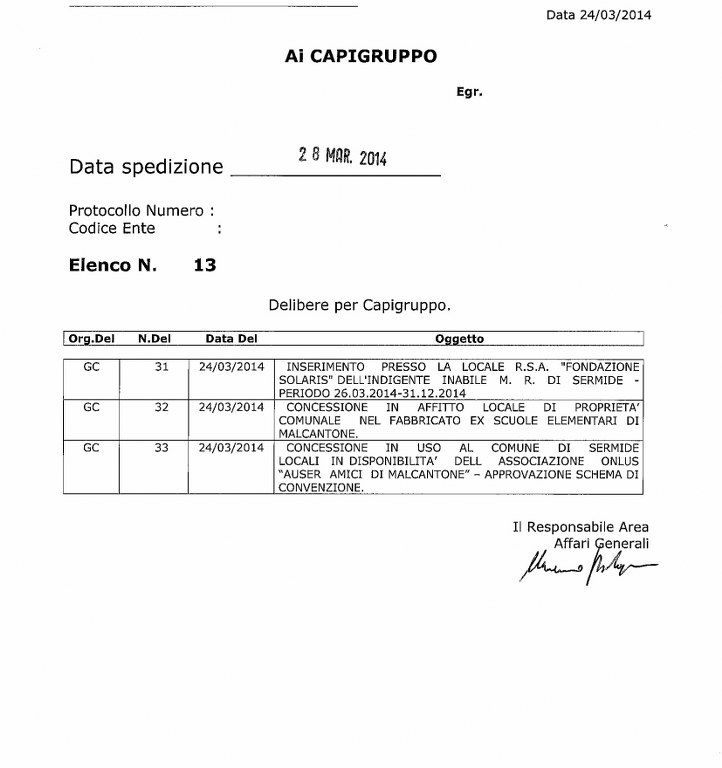delibera 13 del 28 marzo 2014 722x768