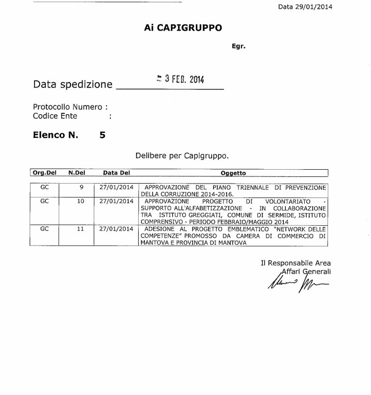 delibera 5 del 3 febbraio 2014 722x768
