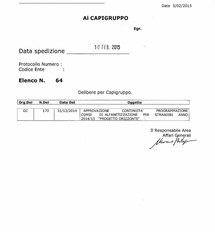 delibera 64 del 10 febbraio 2015 714x768
