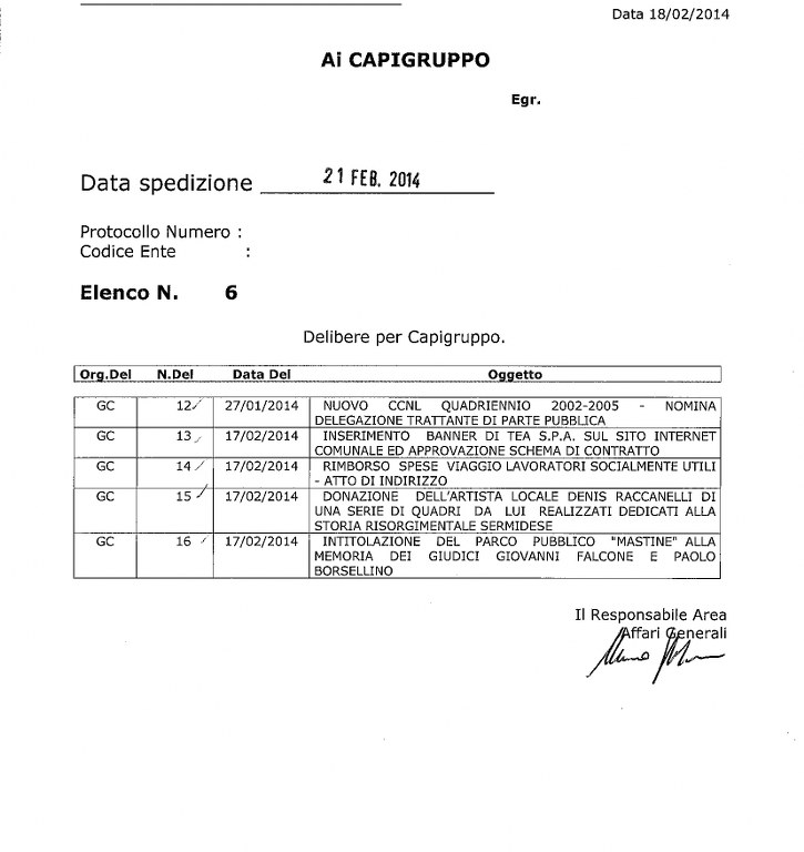 delibera 6 del 21 febbraio 2014 725x768