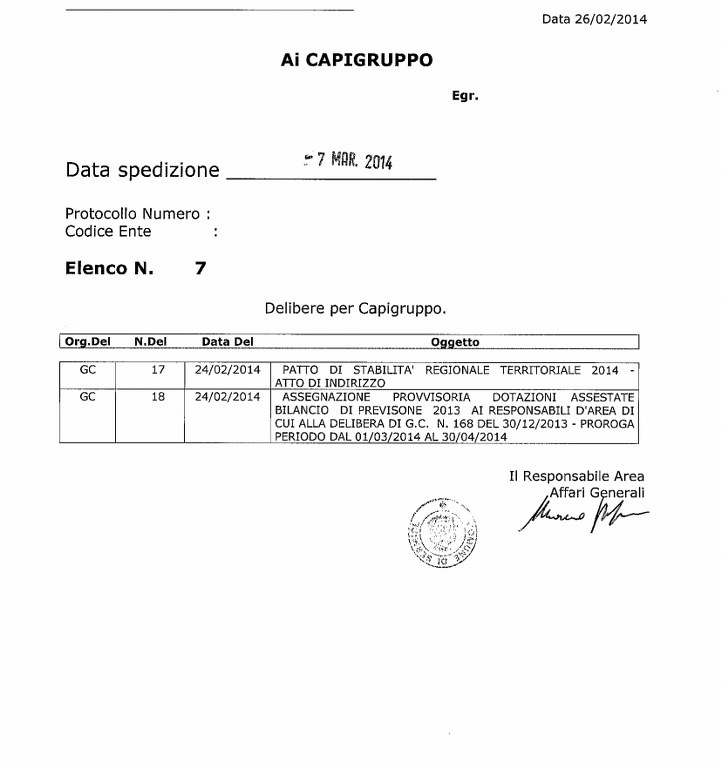 delibera 7 del 7 marzo 2014 721x768